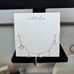 NWT Ettika Adjustable Silver Charm Bracelet